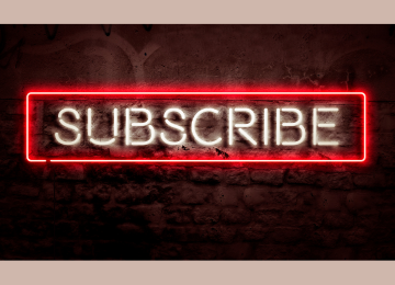 Subscribe neon sign